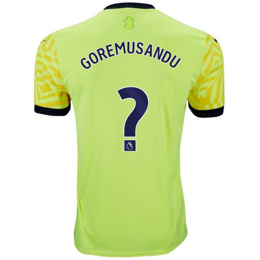 Niño Camiseta Tino Goremusandu #0 Amarillo 2ª Equipación 2024/25 La Camisa Argentina