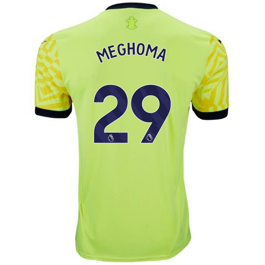 Niño Camiseta Jayden Meghoma #29 Amarillo 2ª Equipación 2024/25 La Camisa Argentina