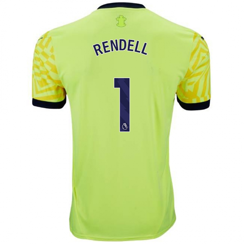 Niño Camiseta Kayla Rendell #1 Amarillo 2ª Equipación 2024/25 La Camisa Argentina