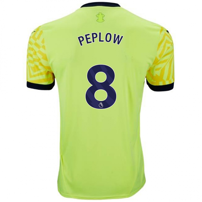 Niño Camiseta Chloe Peplow #8 Amarillo 2ª Equipación 2024/25 La Camisa Argentina