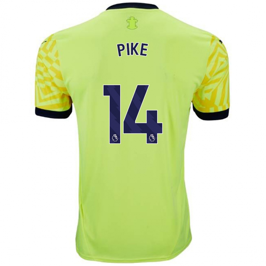 Niño Camiseta Molly Pike #14 Amarillo 2ª Equipación 2024/25 La Camisa Argentina