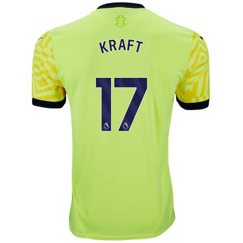 Niño Camiseta Emily Kraft #17 Amarillo 2ª Equipación 2024/25 La Camisa Argentina