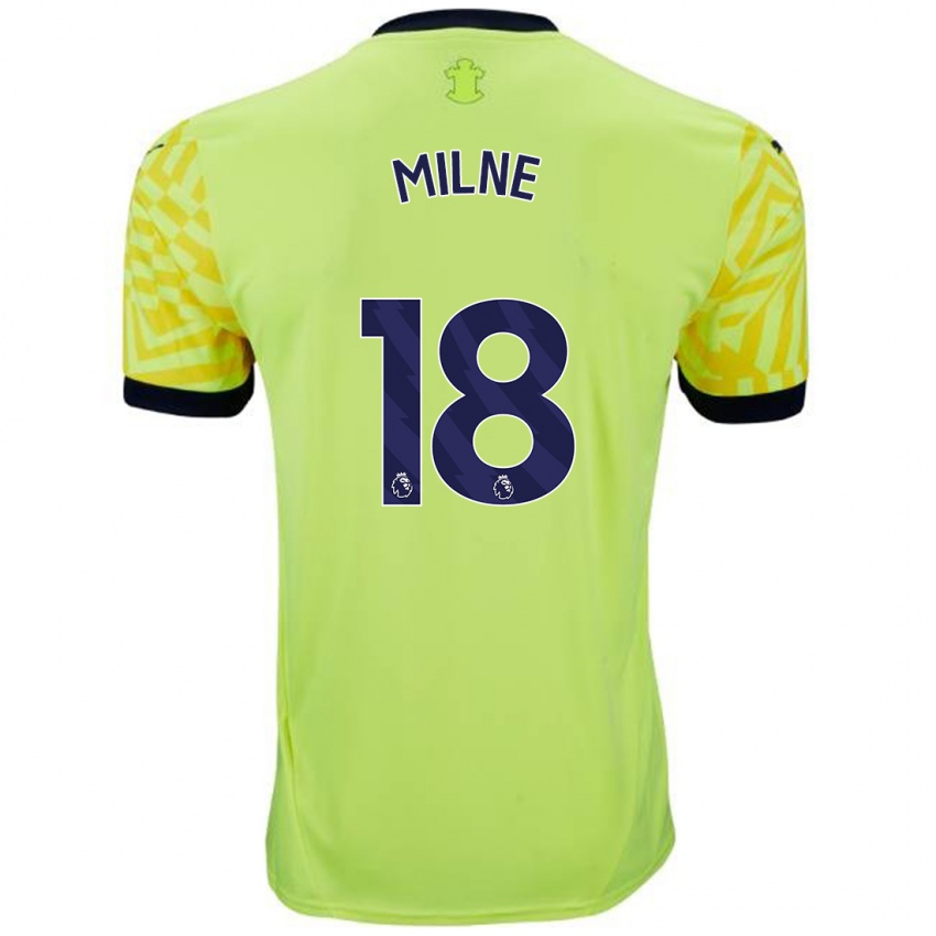 Niño Camiseta Isabel Milne #18 Amarillo 2ª Equipación 2024/25 La Camisa Argentina