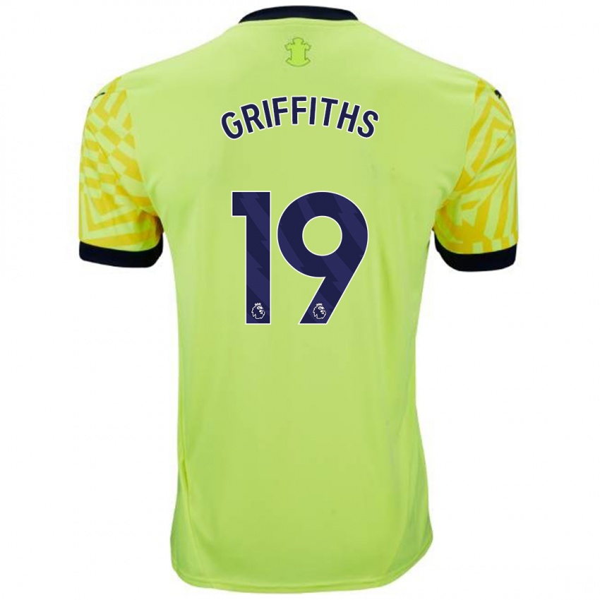 Niño Camiseta Alice Griffiths #19 Amarillo 2ª Equipación 2024/25 La Camisa Argentina