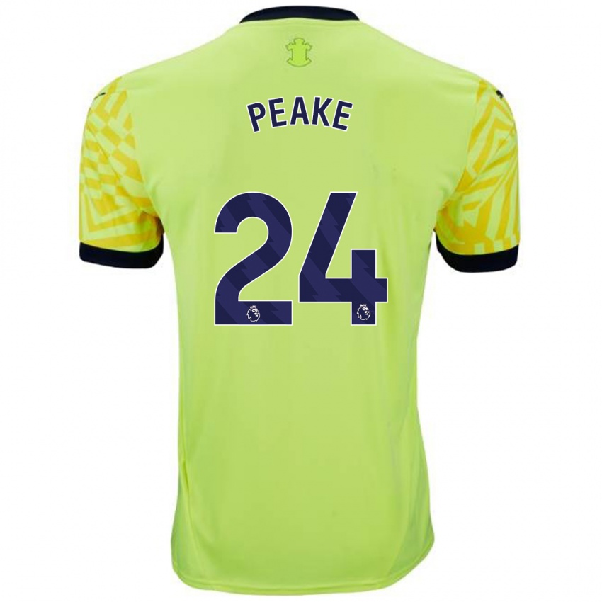 Niño Camiseta Paige Peake #24 Amarillo 2ª Equipación 2024/25 La Camisa Argentina