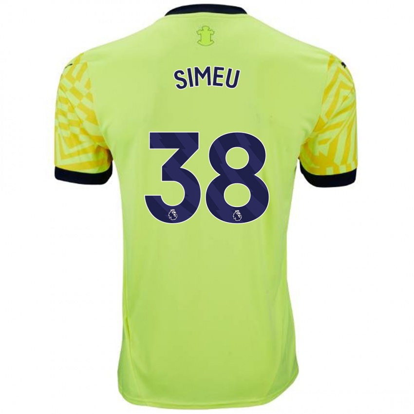 Niño Camiseta Dynel Simeu #38 Amarillo 2ª Equipación 2024/25 La Camisa Argentina