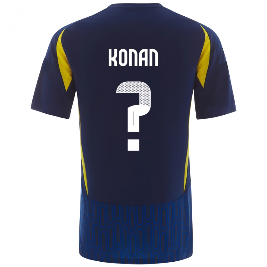 Niño Camiseta Ghislain Konan #0 Azul Amarillo 2ª Equipación 2024/25 La Camisa Argentina