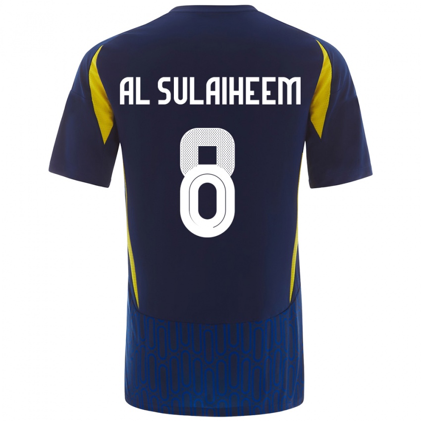 Niño Camiseta Abdulmajeed Al-Sulayhim #8 Azul Amarillo 2ª Equipación 2024/25 La Camisa Argentina