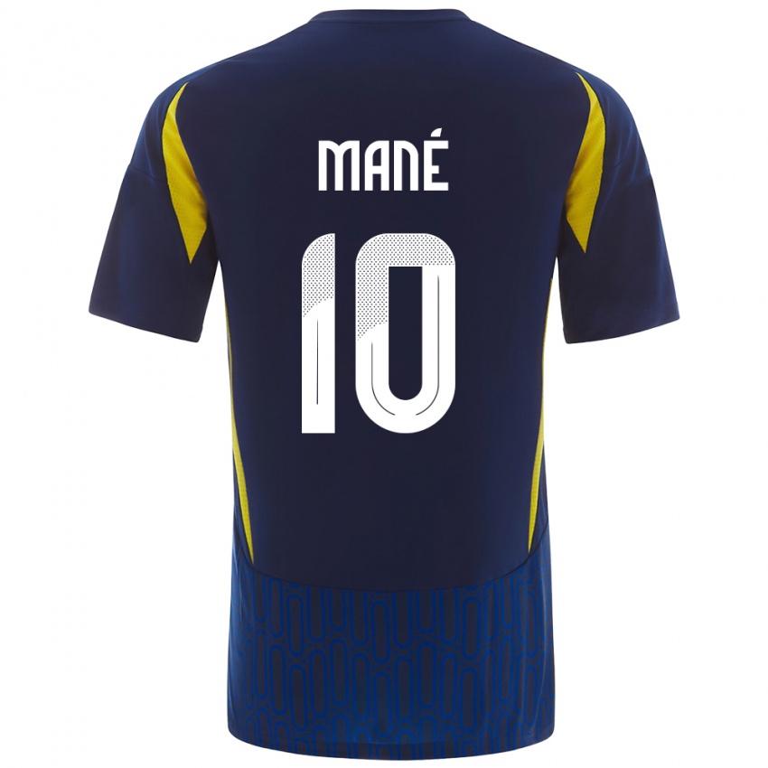 Niño Camiseta Sadio Mane #10 Azul Amarillo 2ª Equipación 2024/25 La Camisa Argentina