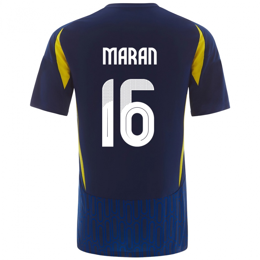 Niño Camiseta Mohammed Maran #16 Azul Amarillo 2ª Equipación 2024/25 La Camisa Argentina