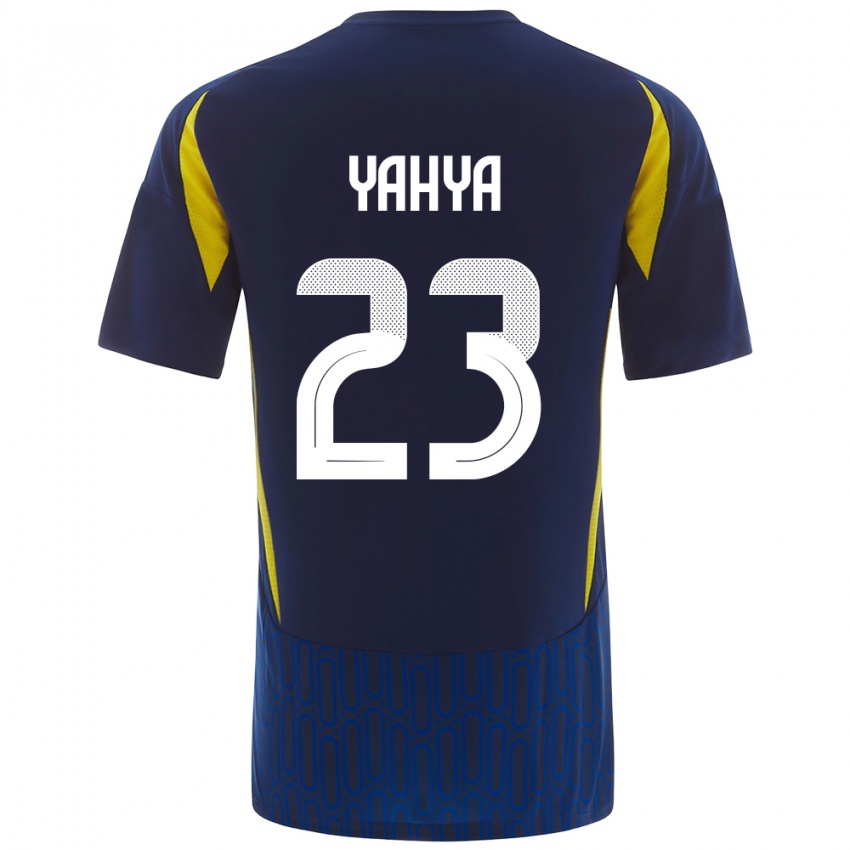 Niño Camiseta Ayman Yahya #23 Azul Amarillo 2ª Equipación 2024/25 La Camisa Argentina