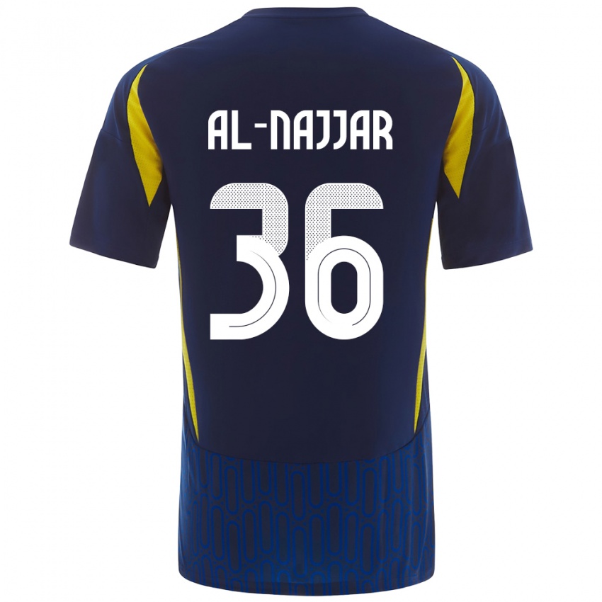 Niño Camiseta Raghed Al-Najjar #36 Azul Amarillo 2ª Equipación 2024/25 La Camisa Argentina