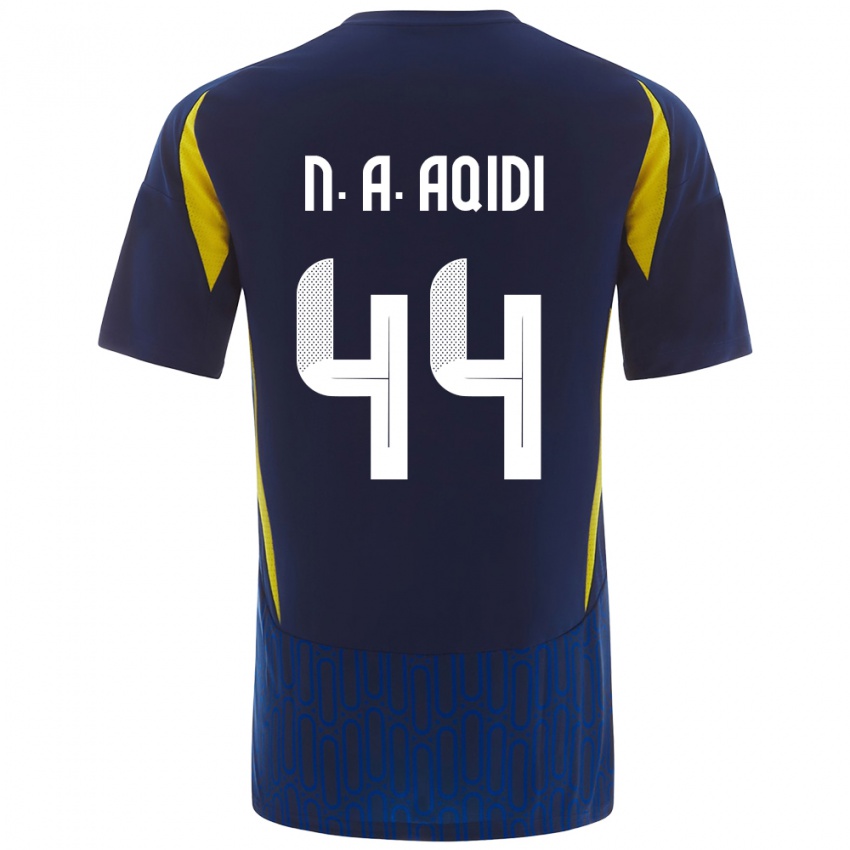 Niño Camiseta Nawaf Al-Aqidi #44 Azul Amarillo 2ª Equipación 2024/25 La Camisa Argentina