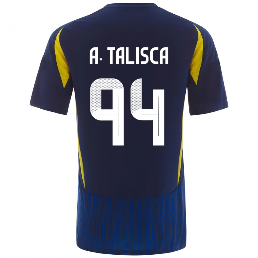 Niño Camiseta Talisca #94 Azul Amarillo 2ª Equipación 2024/25 La Camisa Argentina