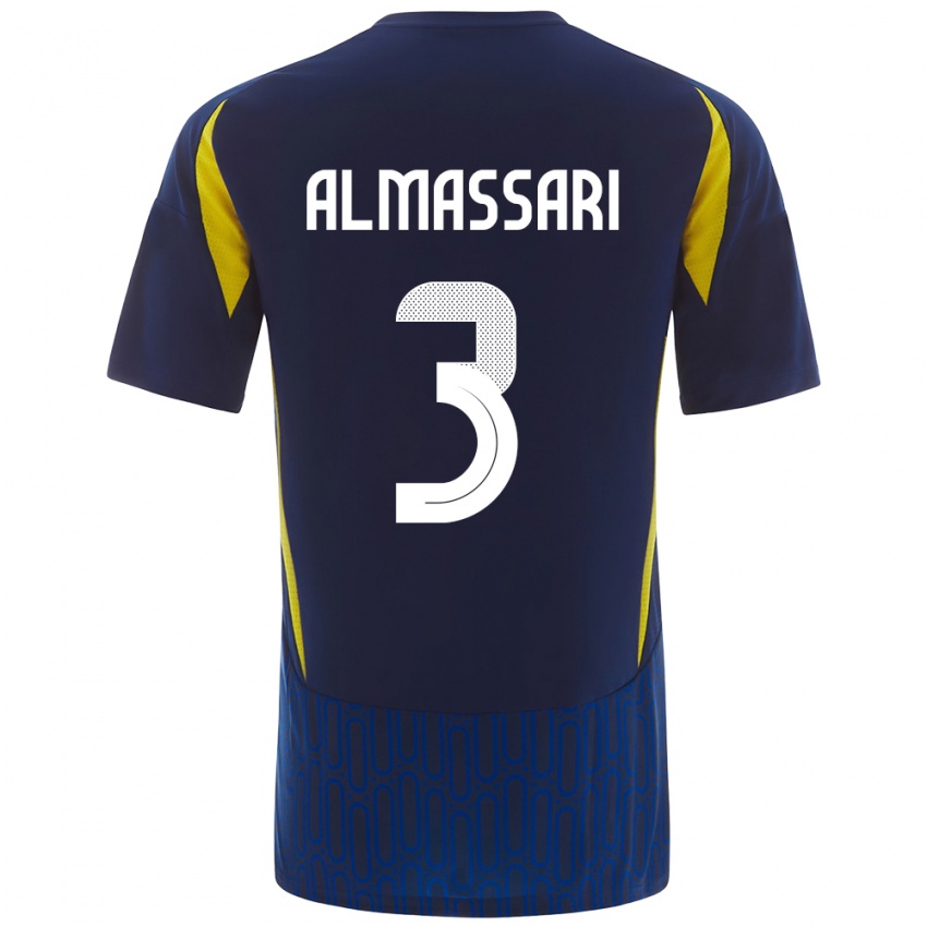 Niño Camiseta Wadha Almassari #3 Azul Amarillo 2ª Equipación 2024/25 La Camisa Argentina