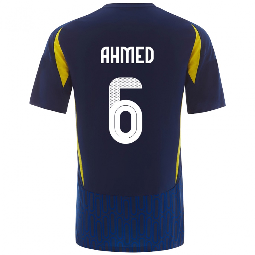 Niño Camiseta Aseel Ahmed #6 Azul Amarillo 2ª Equipación 2024/25 La Camisa Argentina