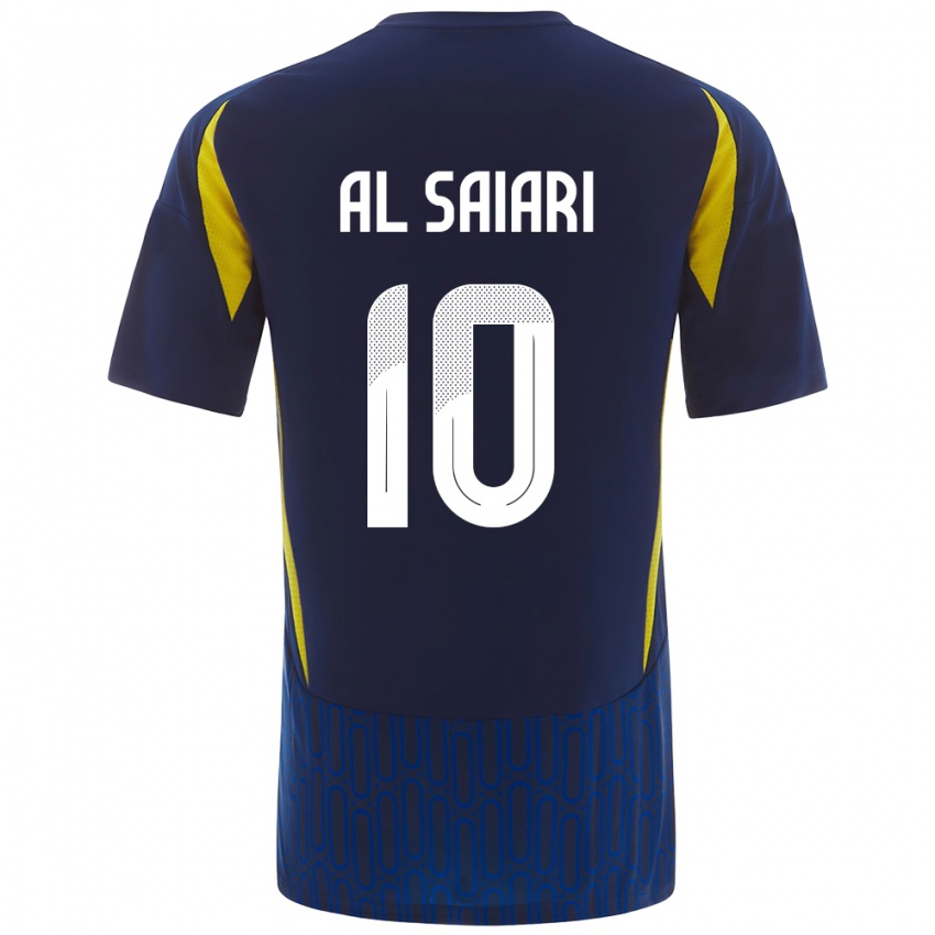 Niño Camiseta Mubarkh Al-Saiari #10 Azul Amarillo 2ª Equipación 2024/25 La Camisa Argentina