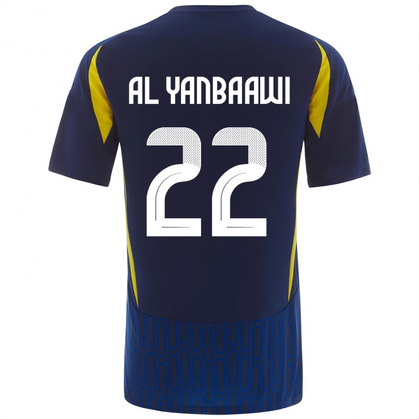 Niño Camiseta Tahani Al-Yanbaawi #22 Azul Amarillo 2ª Equipación 2024/25 La Camisa Argentina