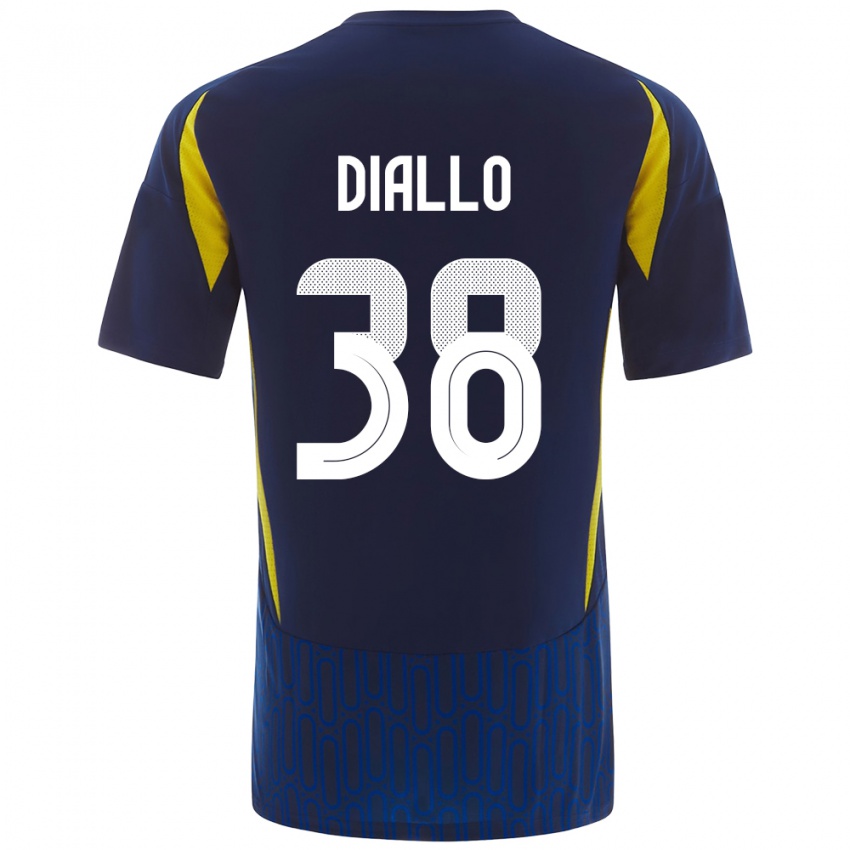 Niño Camiseta Aminata Diallo #38 Azul Amarillo 2ª Equipación 2024/25 La Camisa Argentina