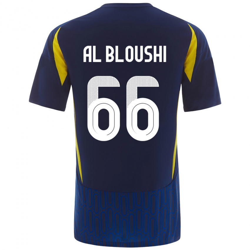 Niño Camiseta Reem Al-Bloushi #66 Azul Amarillo 2ª Equipación 2024/25 La Camisa Argentina