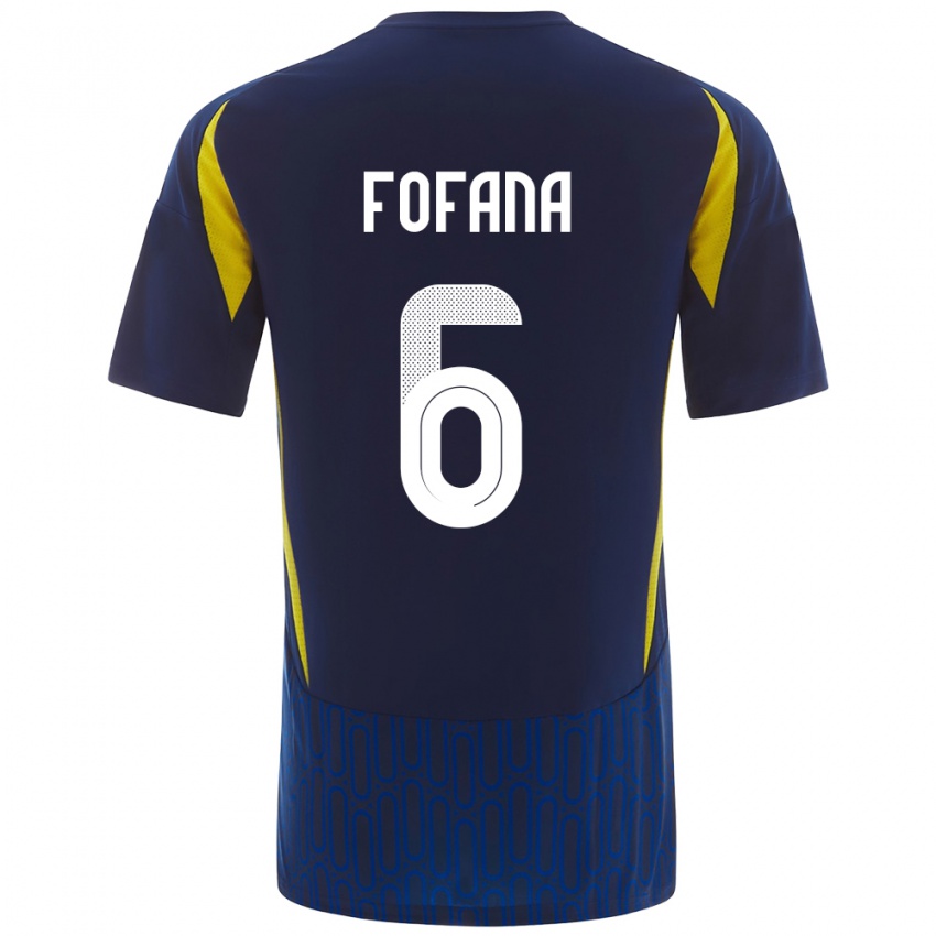 Niño Camiseta Seko Fofana #6 Azul Amarillo 2ª Equipación 2024/25 La Camisa Argentina