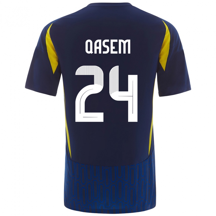 Niño Camiseta Mohammed Qasem #24 Azul Amarillo 2ª Equipación 2024/25 La Camisa Argentina