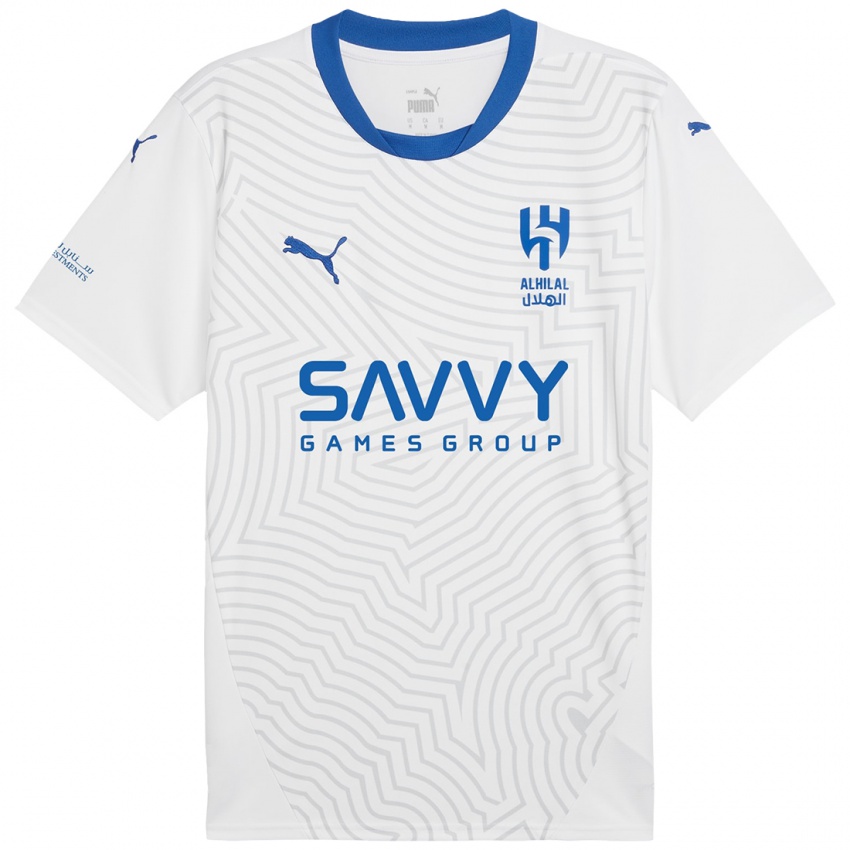 Niño Camiseta Saad Al-Muthary #0 Blanco Azul 2ª Equipación 2024/25 La Camisa Argentina