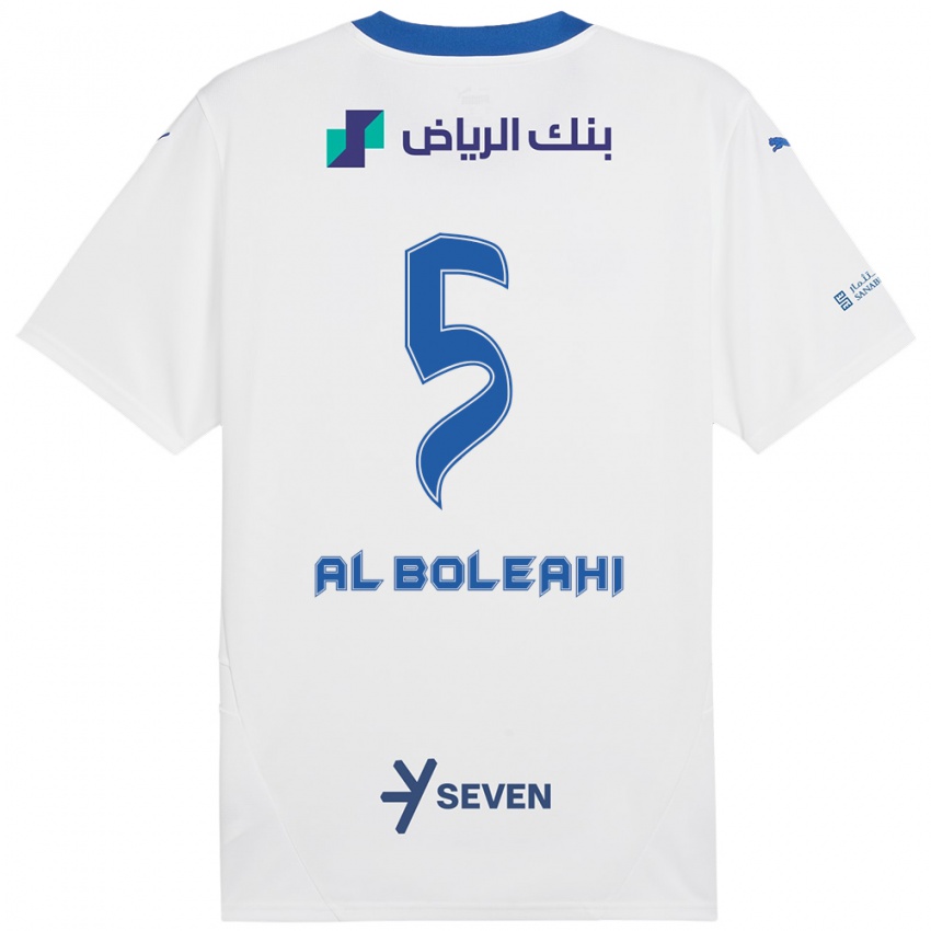 Niño Camiseta Ali Al-Boleahi #5 Blanco Azul 2ª Equipación 2024/25 La Camisa Argentina