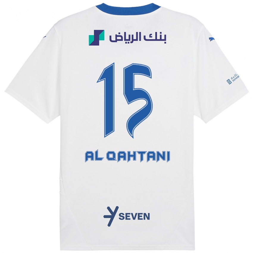 Niño Camiseta Mohammed Al-Qahtani #15 Blanco Azul 2ª Equipación 2024/25 La Camisa Argentina