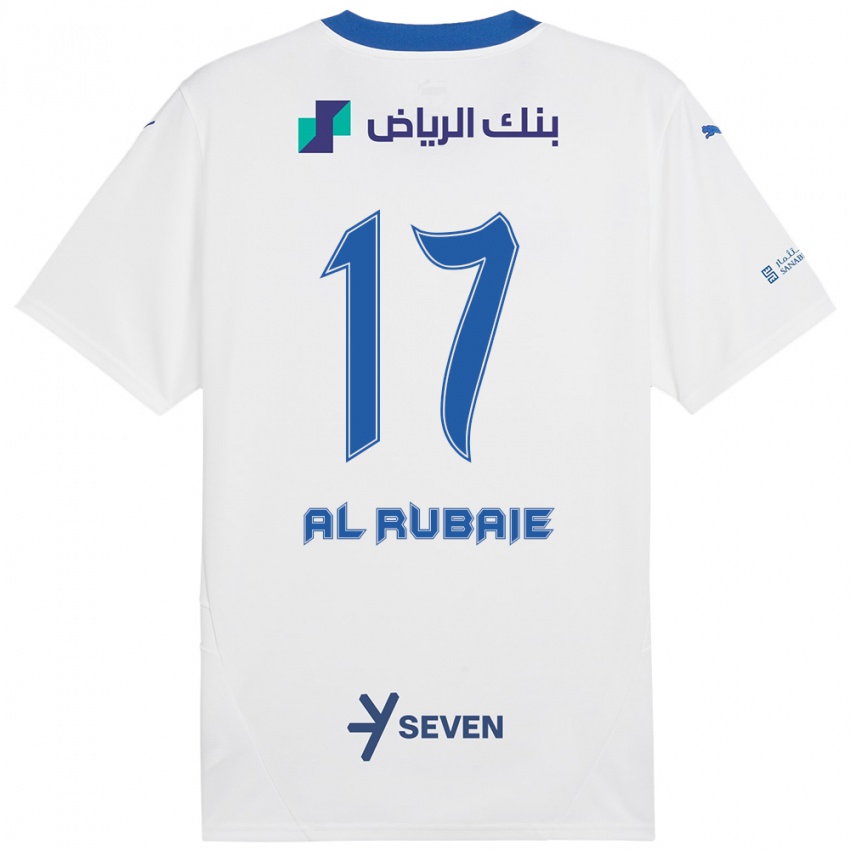 Niño Camiseta Mohammed Al-Rubaie #17 Blanco Azul 2ª Equipación 2024/25 La Camisa Argentina