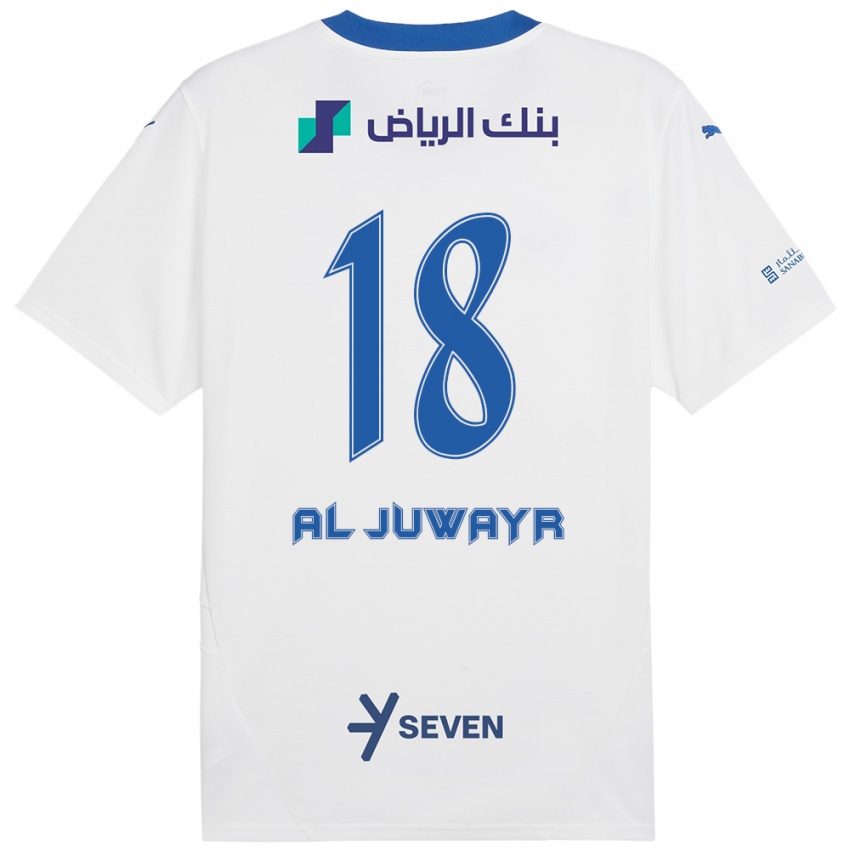 Niño Camiseta Musab Al-Juwayr #18 Blanco Azul 2ª Equipación 2024/25 La Camisa Argentina