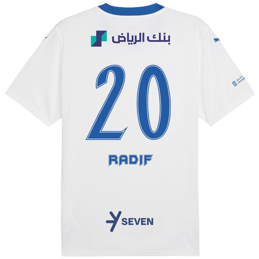 Niño Camiseta Abdullah Radif #20 Blanco Azul 2ª Equipación 2024/25 La Camisa Argentina