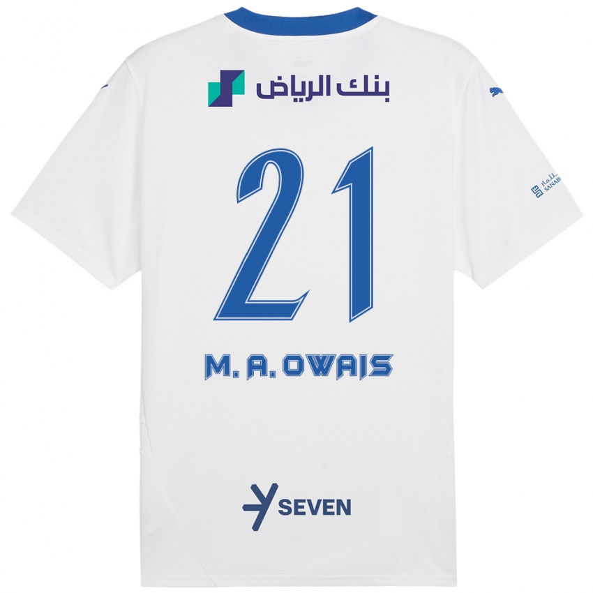 Niño Camiseta Mohammed Al-Owais #21 Blanco Azul 2ª Equipación 2024/25 La Camisa Argentina