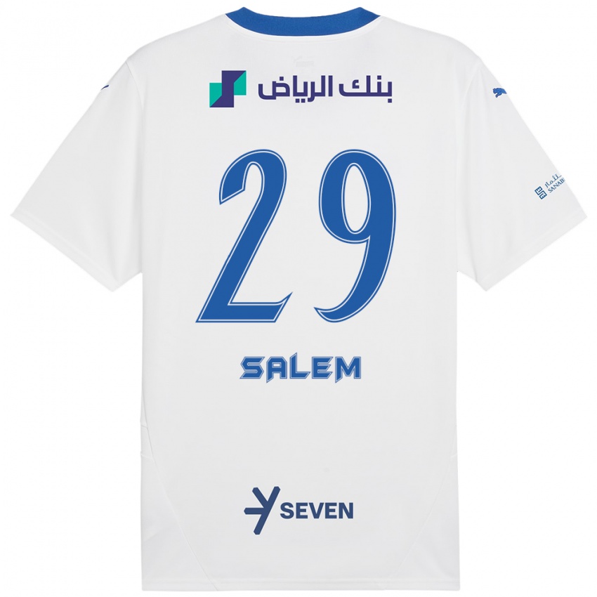 Niño Camiseta Salem Al-Dawsari #29 Blanco Azul 2ª Equipación 2024/25 La Camisa Argentina