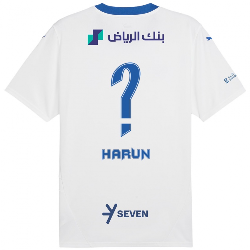 Niño Camiseta Saud Harun #0 Blanco Azul 2ª Equipación 2024/25 La Camisa Argentina