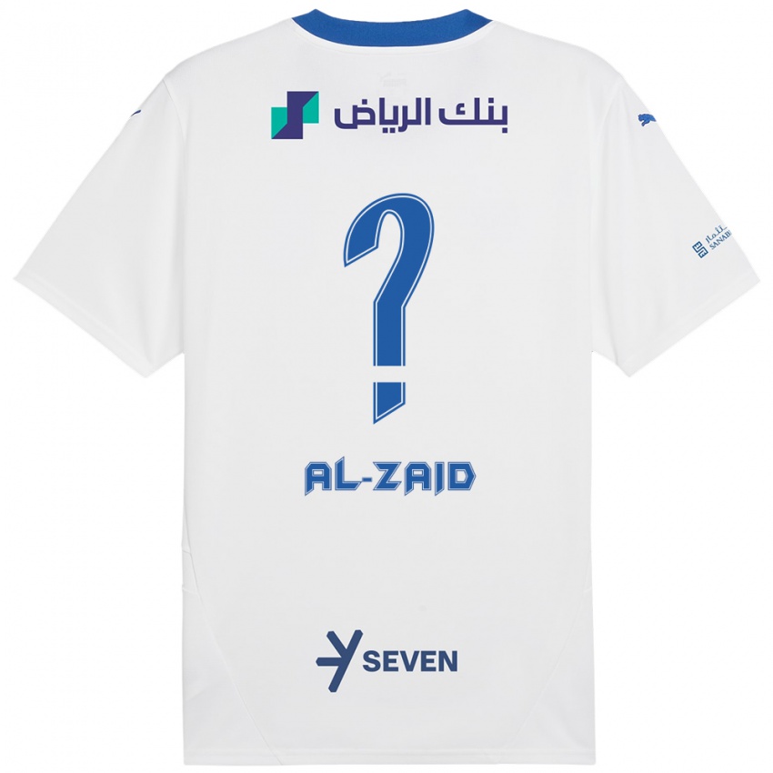 Niño Camiseta Suhayb Al-Zaid #0 Blanco Azul 2ª Equipación 2024/25 La Camisa Argentina