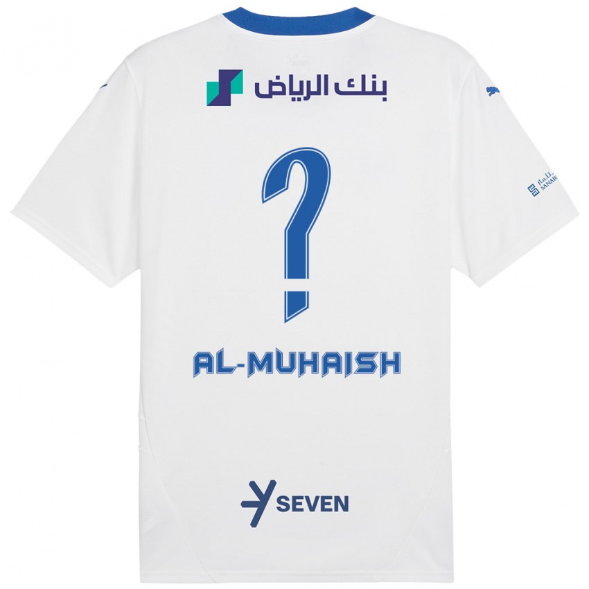 Niño Camiseta Mohammed Al-Muhaish #0 Blanco Azul 2ª Equipación 2024/25 La Camisa Argentina