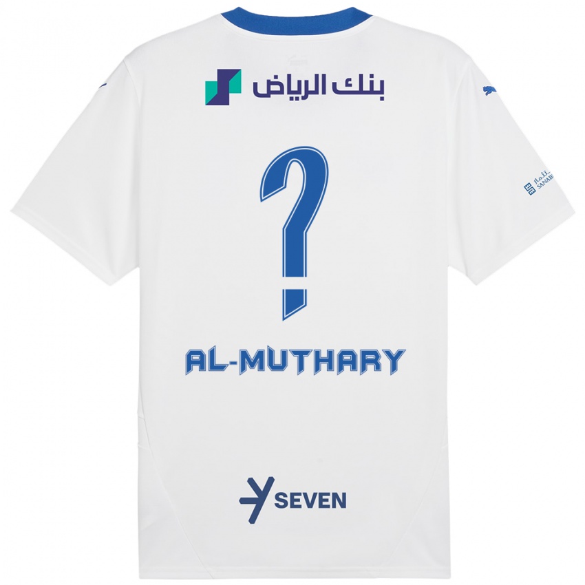 Niño Camiseta Saad Al-Muthary #0 Blanco Azul 2ª Equipación 2024/25 La Camisa Argentina