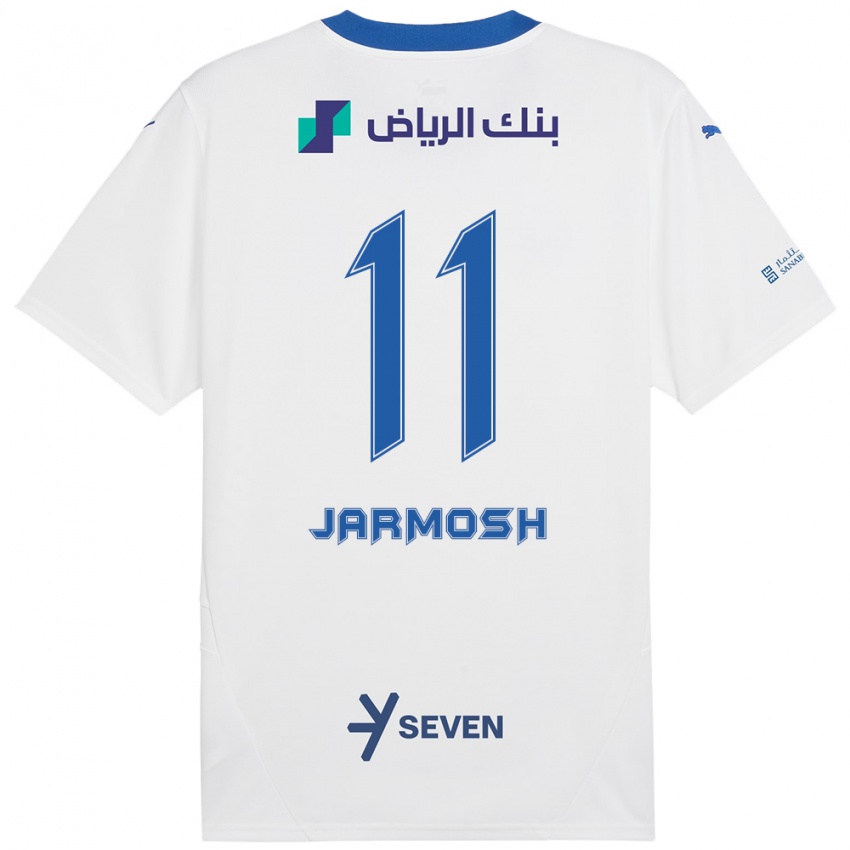 Niño Camiseta Abdulaziz Jarmosh #11 Blanco Azul 2ª Equipación 2024/25 La Camisa Argentina