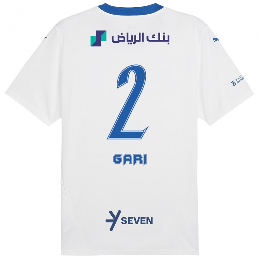 Niño Camiseta Fatimah Gari #2 Blanco Azul 2ª Equipación 2024/25 La Camisa Argentina