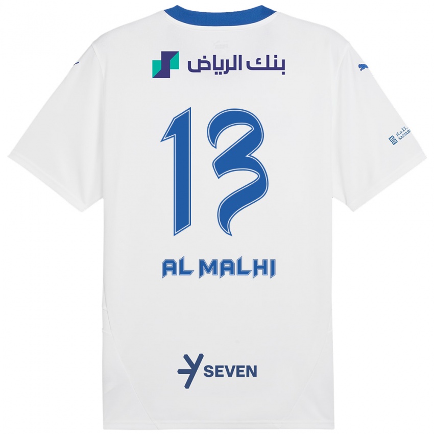 Niño Camiseta Al Muhra Al-Malhi #13 Blanco Azul 2ª Equipación 2024/25 La Camisa Argentina