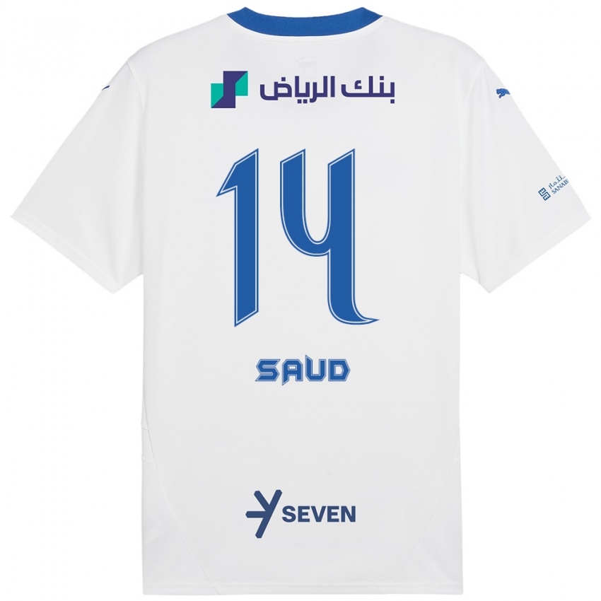 Niño Camiseta Nouf Saud #14 Blanco Azul 2ª Equipación 2024/25 La Camisa Argentina