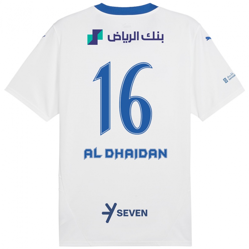 Niño Camiseta Nadia Al-Dhaidan #16 Blanco Azul 2ª Equipación 2024/25 La Camisa Argentina