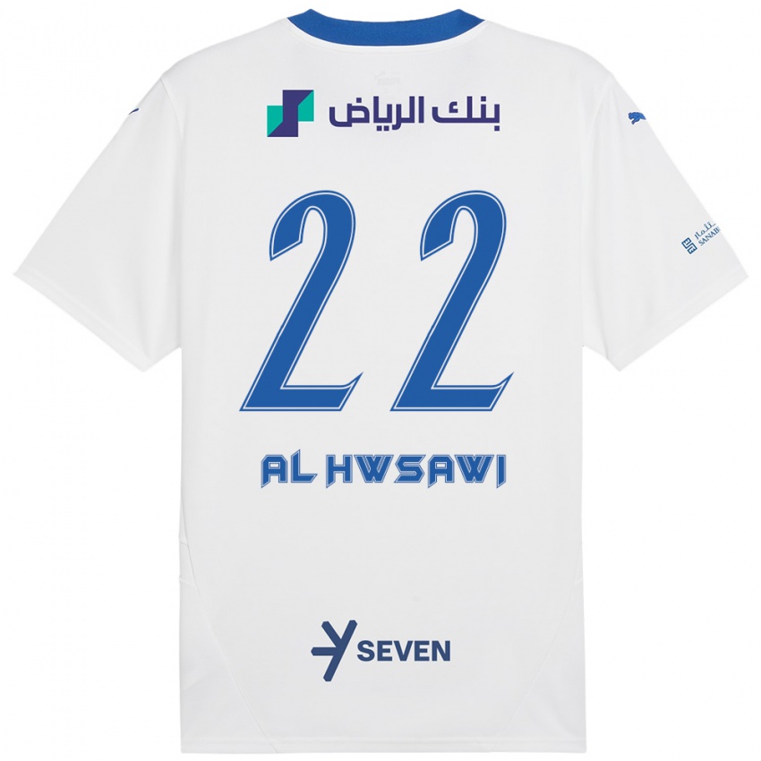 Niño Camiseta Shorouq Al-Hwsawi #22 Blanco Azul 2ª Equipación 2024/25 La Camisa Argentina