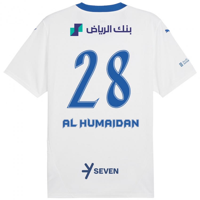 Niño Camiseta Fay Al-Humaidan #28 Blanco Azul 2ª Equipación 2024/25 La Camisa Argentina