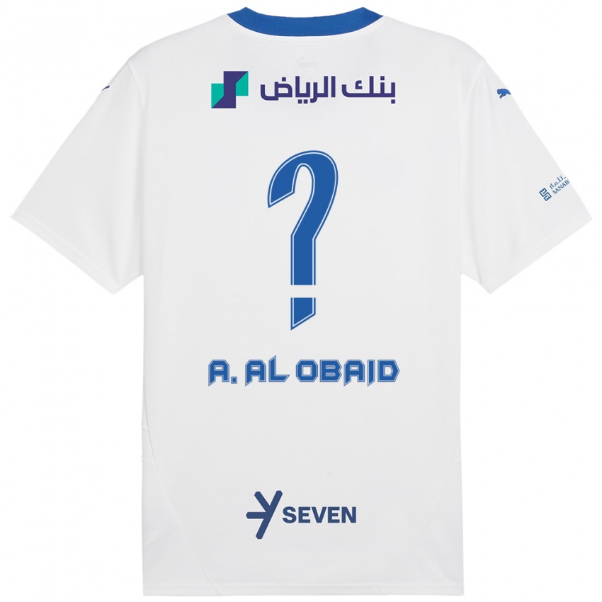 Niño Camiseta Abdulrahman Al-Obaid #0 Blanco Azul 2ª Equipación 2024/25 La Camisa Argentina