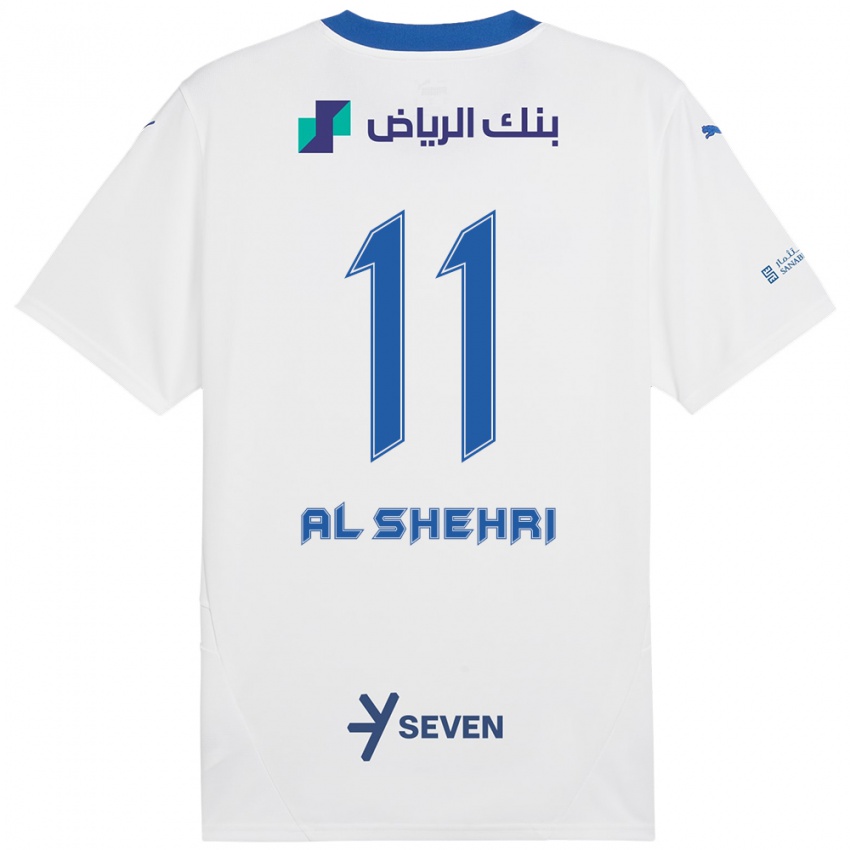 Niño Camiseta Saleh Al-Shehri #11 Blanco Azul 2ª Equipación 2024/25 La Camisa Argentina