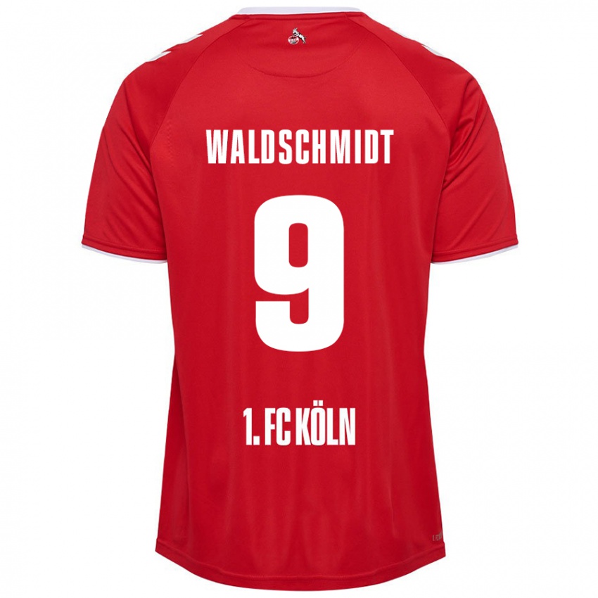 Niño Camiseta Luca Waldschmidt #9 Rojo Blanco 2ª Equipación 2024/25 La Camisa Argentina