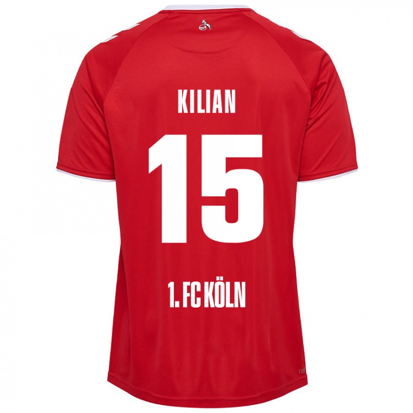 Niño Camiseta Luca Kilian #15 Rojo Blanco 2ª Equipación 2024/25 La Camisa Argentina