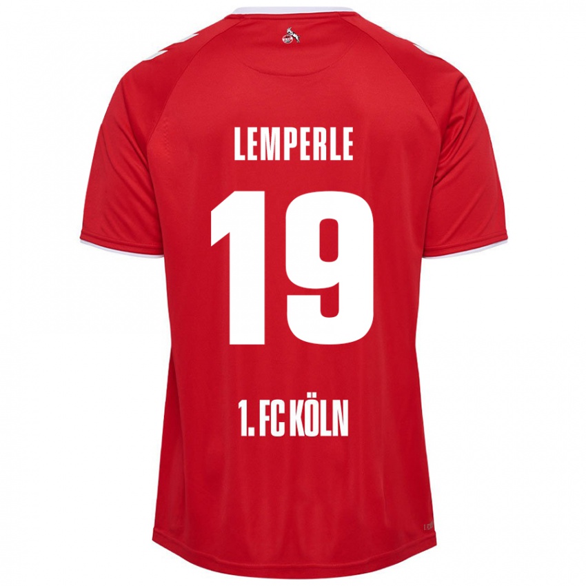 Niño Camiseta Tim Lemperle #19 Rojo Blanco 2ª Equipación 2024/25 La Camisa Argentina